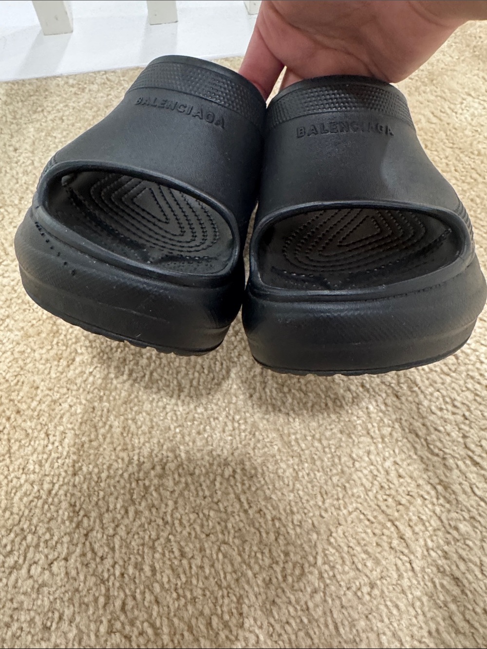 Balenciaga Black Logo Slide Clogs - Picture 2 of 6